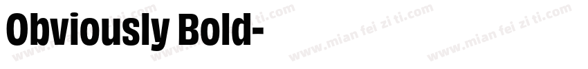 Obviously Bold字体转换
